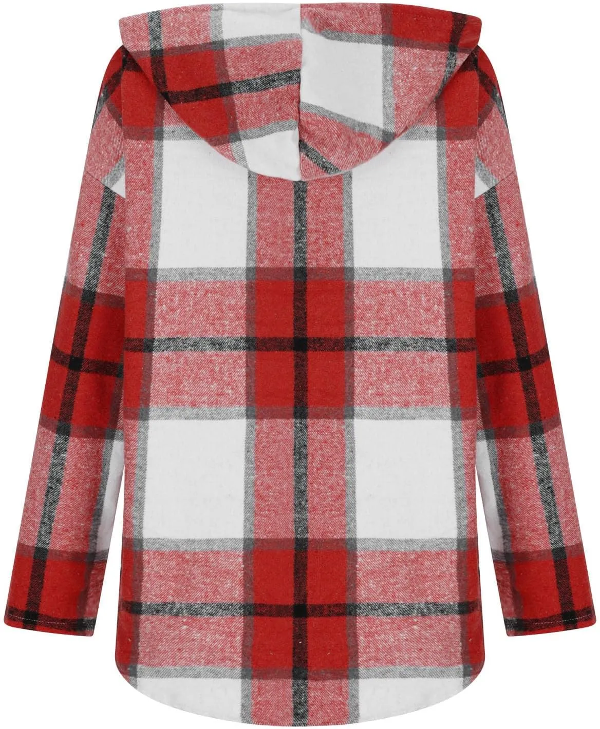 Hoodies for Women Long Sleeve Plaid Shirt Oversized Flannel Sweatshirt Dressy Casual Shirts Loose Fit Pullover Hoodie