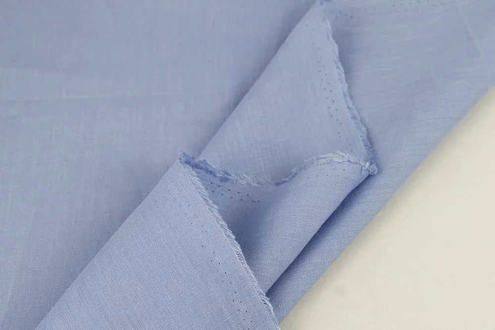 Irish Linen Quintin Powder Blue Spence Bryson Woven 142 GSM- by the yard