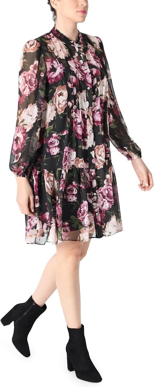 Julia Jordan Women's Pleated Front Button Down Dress