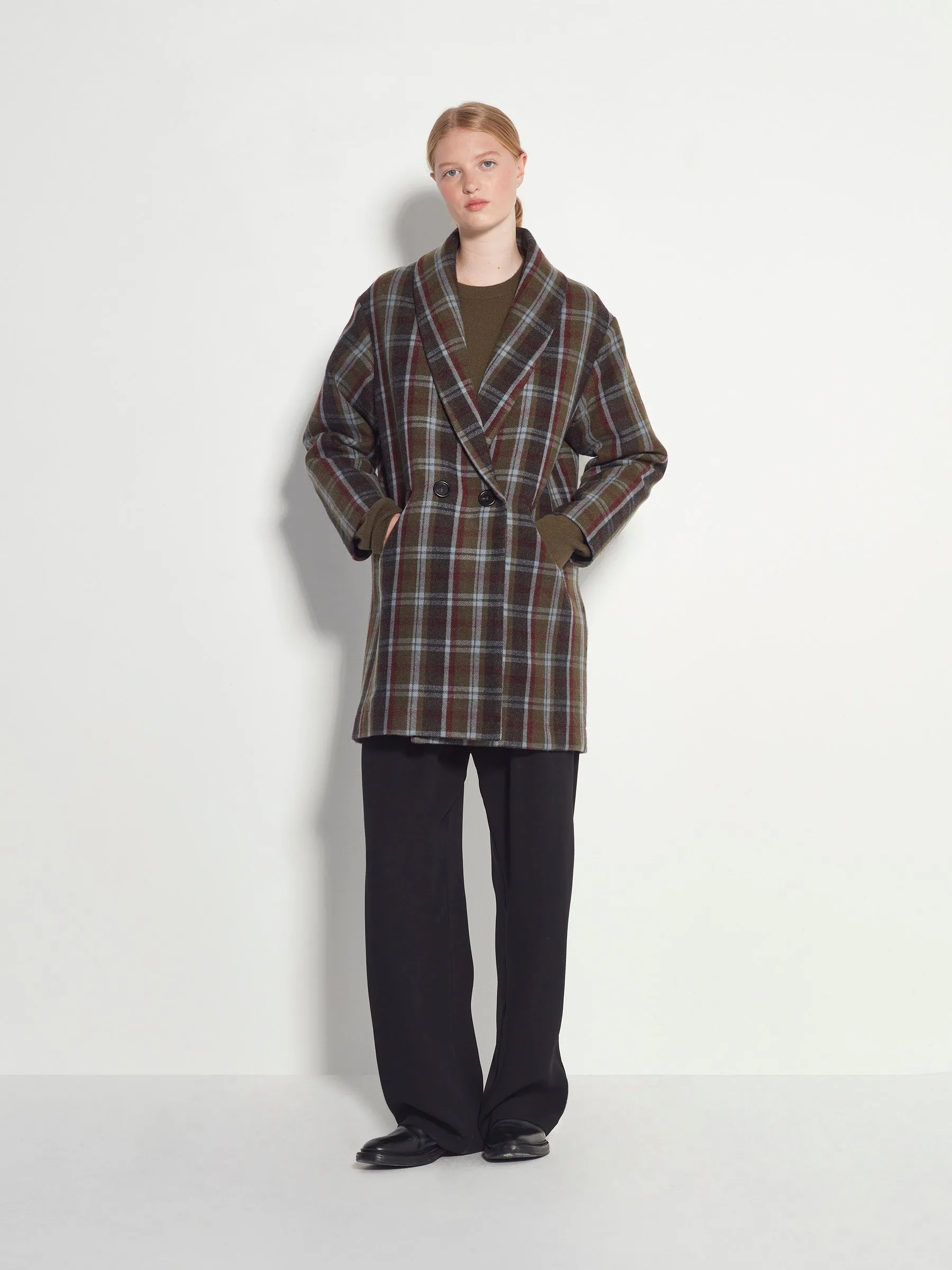 Juliette Hogan - Barb Coat Khaki Check