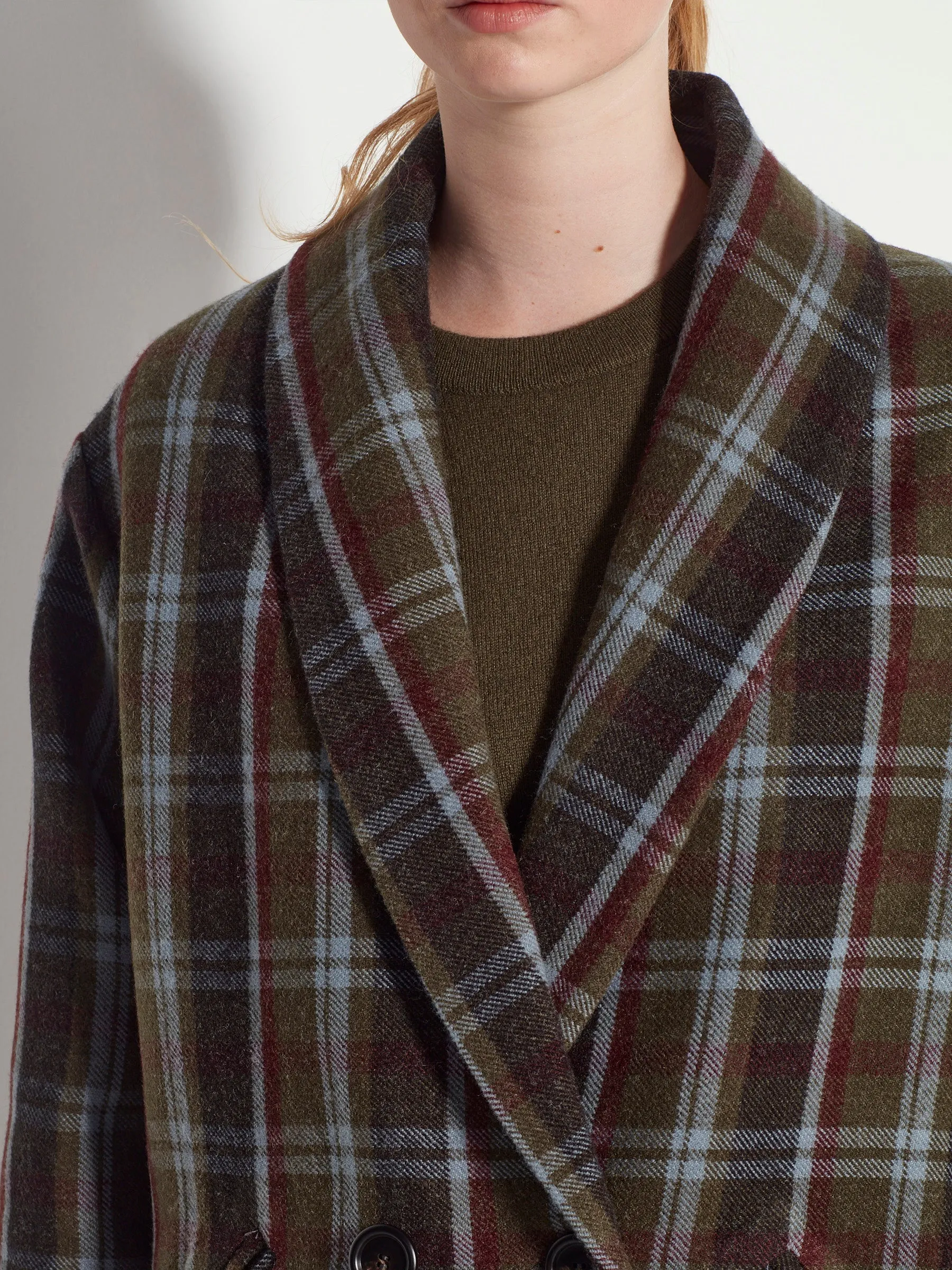 Juliette Hogan - Barb Coat Khaki Check