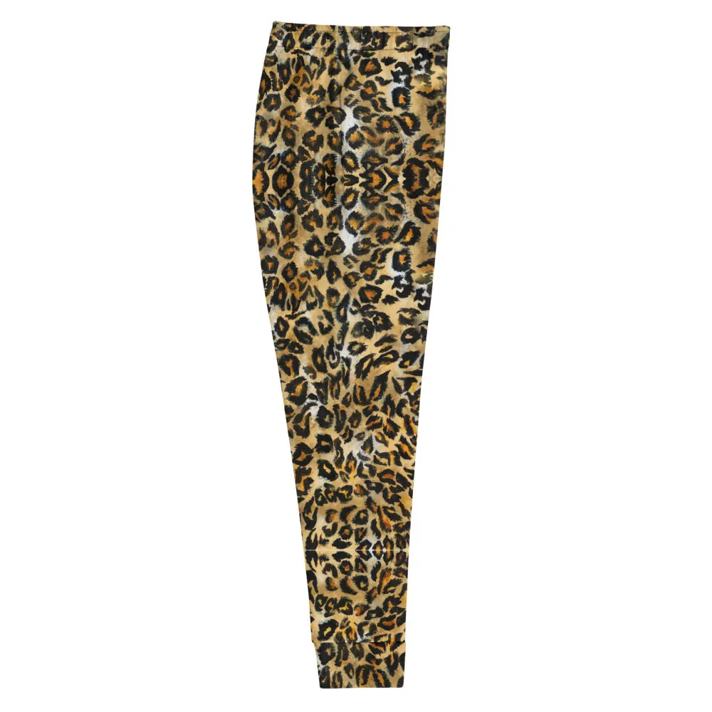 Leopard Animal Print Women's Joggers, Skinny Animal Print Ladies Sweatpants-Made in EU
