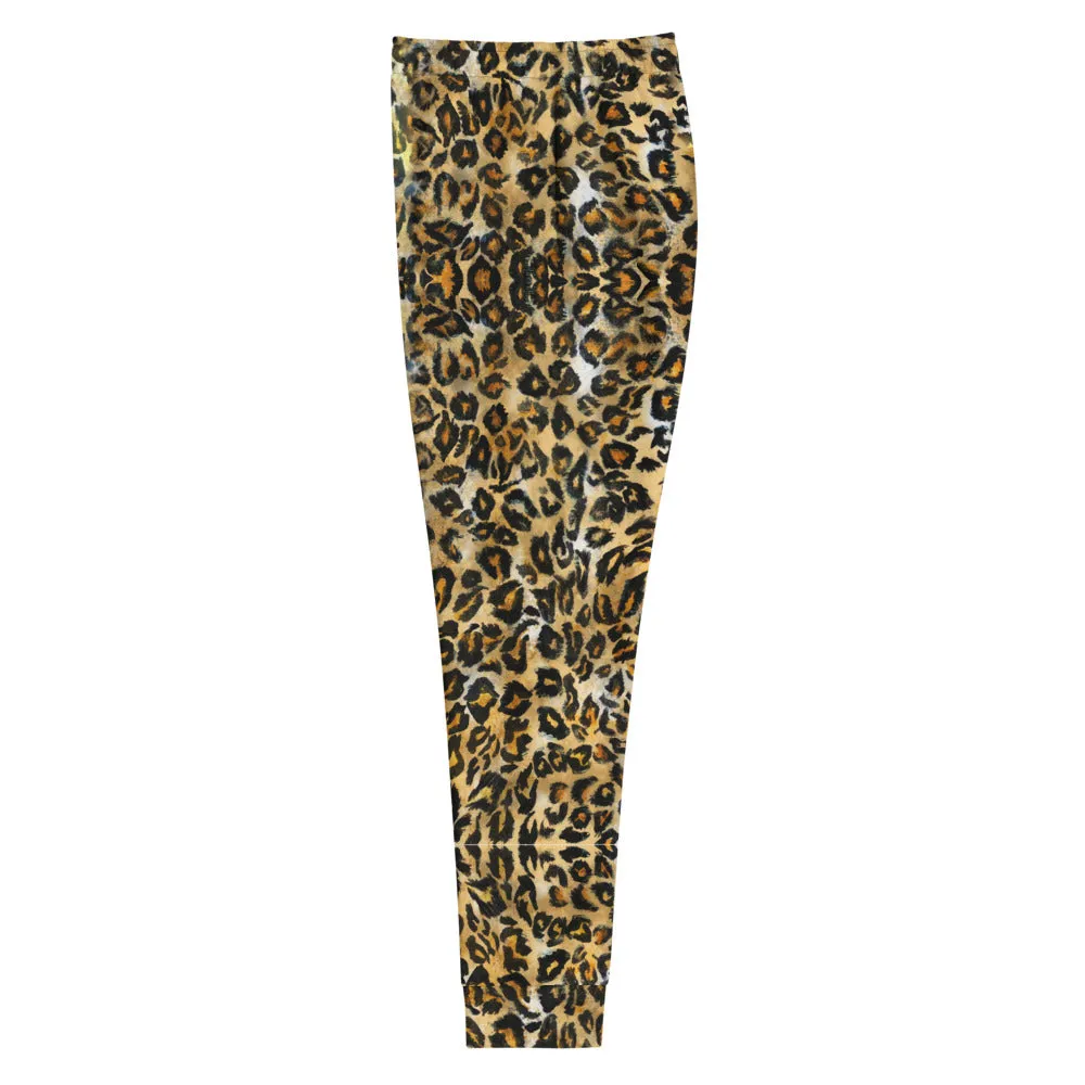 Leopard Animal Print Women's Joggers, Skinny Animal Print Ladies Sweatpants-Made in EU