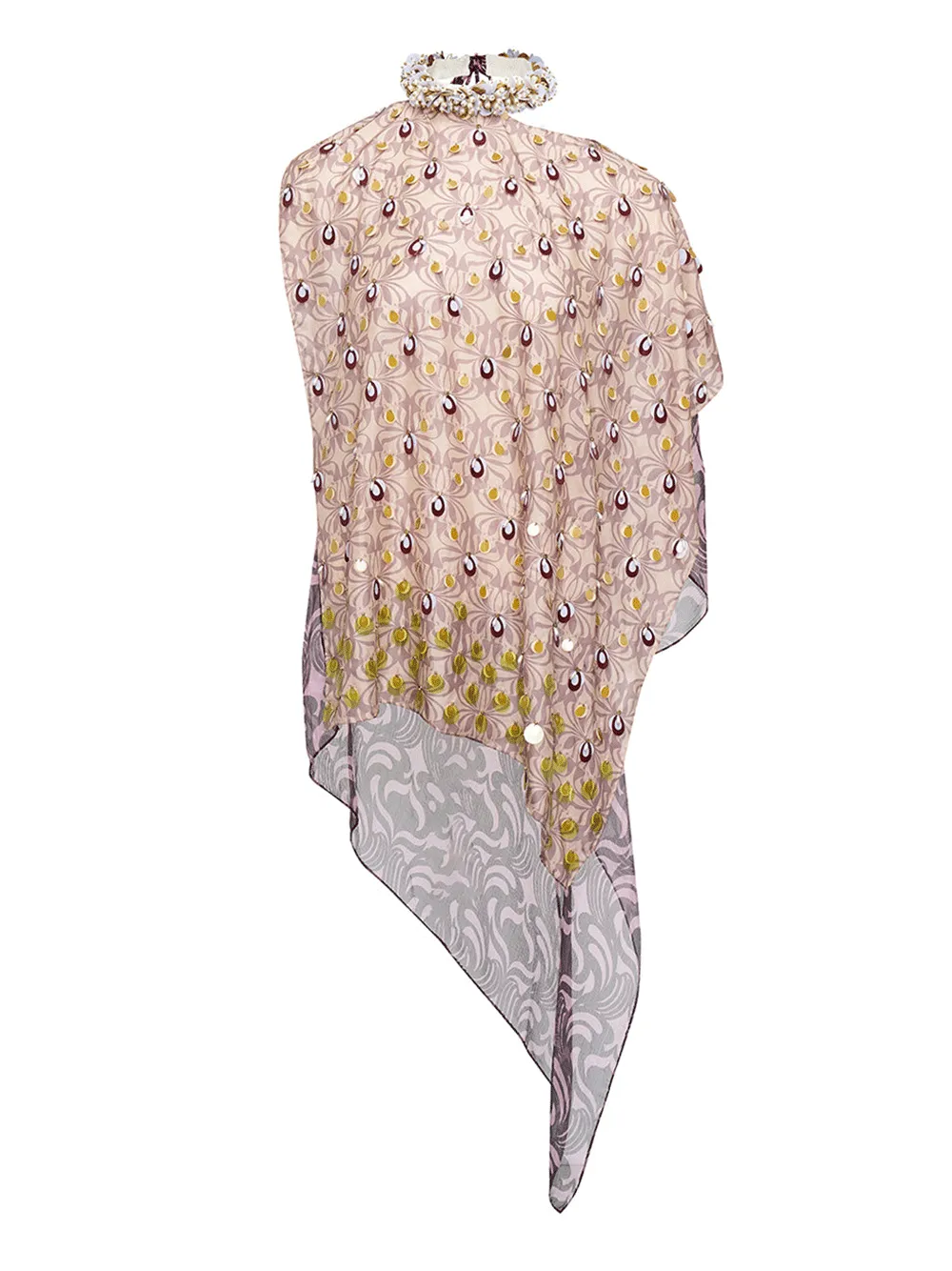 Lightweight Silk Satin Printed Blouse
