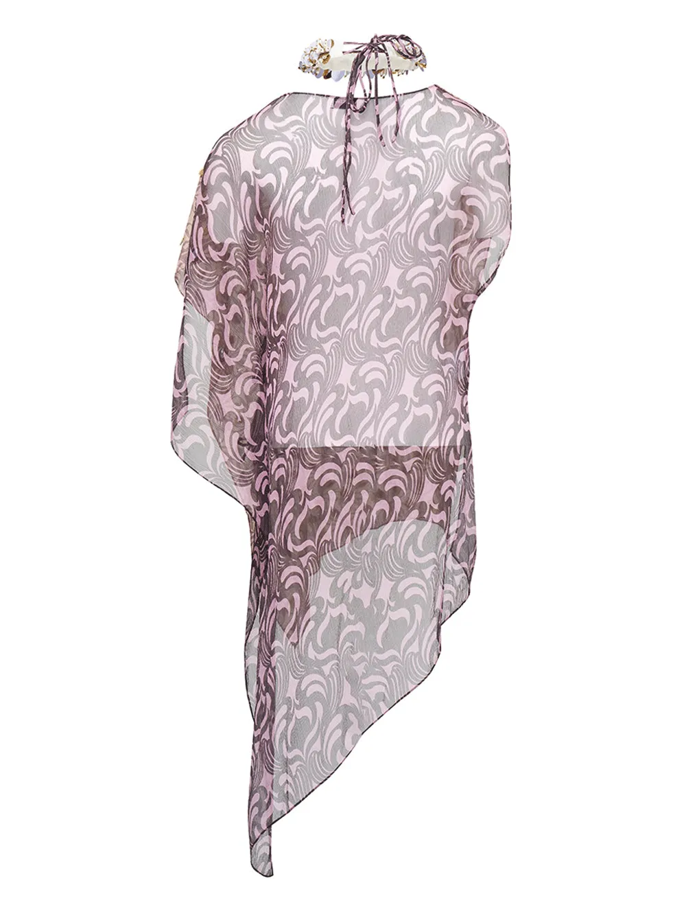 Lightweight Silk Satin Printed Blouse