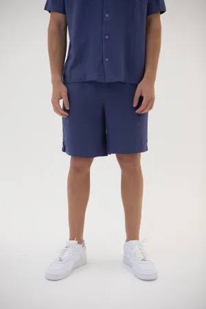 Linen Shorts - Navy