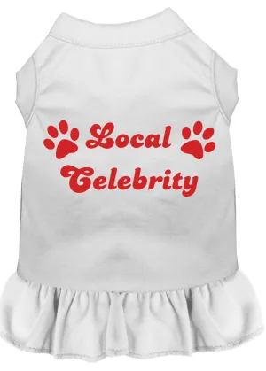Local Celebrity Screen Print Dress White Xxxl