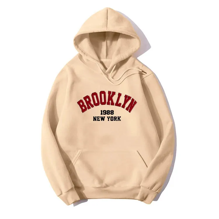 LW Plus Size Women Spring Wine Red Casual Two Pieces Set Hooded Collar Pattern Letter Print Kangaroo Pocket Design Tracksuit Set