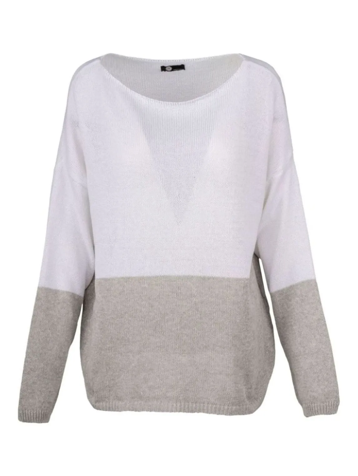 M Made in Italy  Ladies Knitted Sweater  Grey Combo
