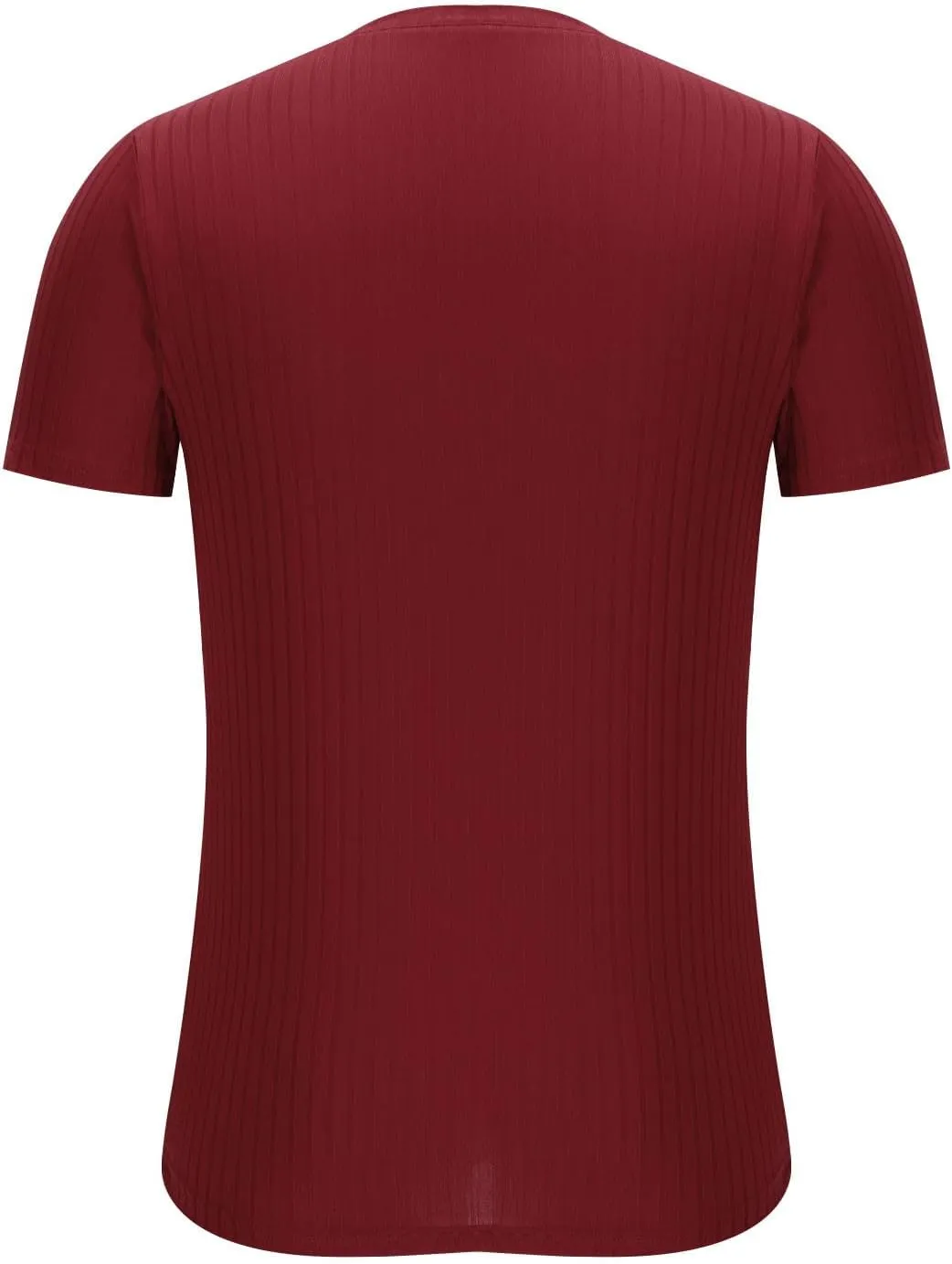 Mens Knit T Shirts Slim Fit Casual V Neck Short Sleeve Men Fashion Ribbed Knit Vintage Sweater Tee Pullover Shirts