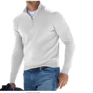Men's Long Sleeve Pullover Half Zipper Sweaters
