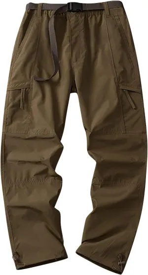 Mens Pants Cargo Joggers Casual Joggers Pants Stretch Drawstring Elastic Waist Tapered Leg Sweatpants with Pockets