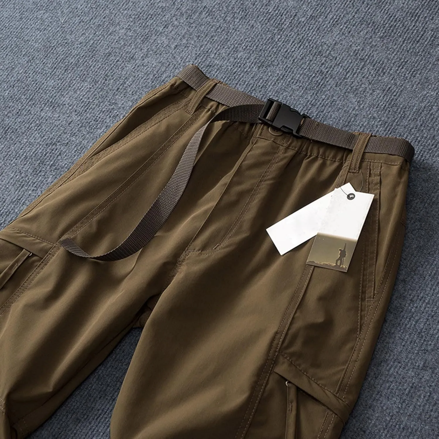 Mens Pants Cargo Joggers Casual Joggers Pants Stretch Drawstring Elastic Waist Tapered Leg Sweatpants with Pockets