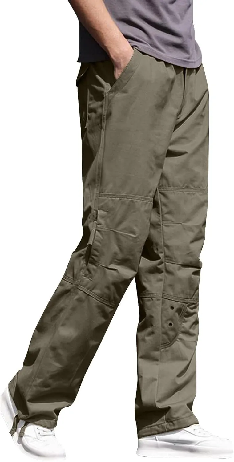 Mens Pants Cargo Joggers Lightweight Cargo Sweatpants Stretch Waistband Workout Joggers Outdoor Athletic Hiking Pants