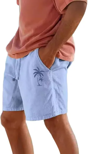 Mens Simple Graphic Lightweight Combat Loose Pants 2024 Summer Casual Shorts Quick Drying Breathable Beach Vacation Bermuda