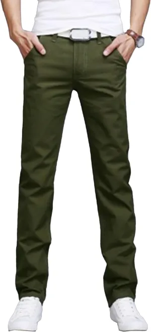 Men's Straight Leg Stretch Outdoor Pants Lightweight Slim Fit Hiking Trousers Business Classic Summer Pants