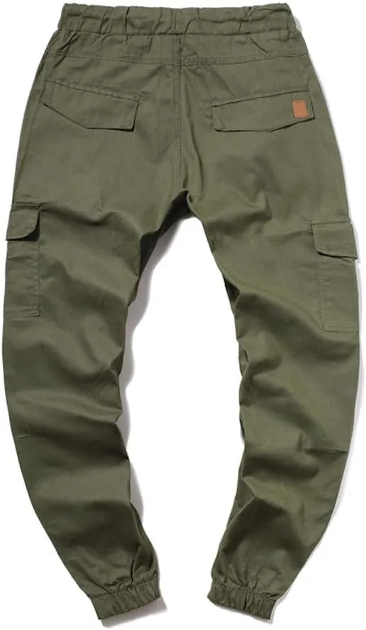 Mens Sweatpants with Pockets Casual Straight-Leg Trousers Mens Heavyweight Cargo Fleece Sweatpants Stretch Elastic