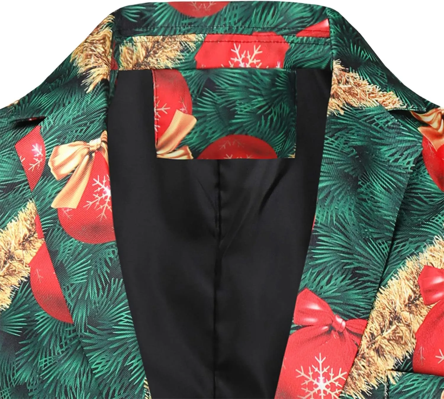 Mens Ugly Christmas Blazer Coats Lapel Party Jacket Xmas Tuxedo Jacket for Prom Wedding