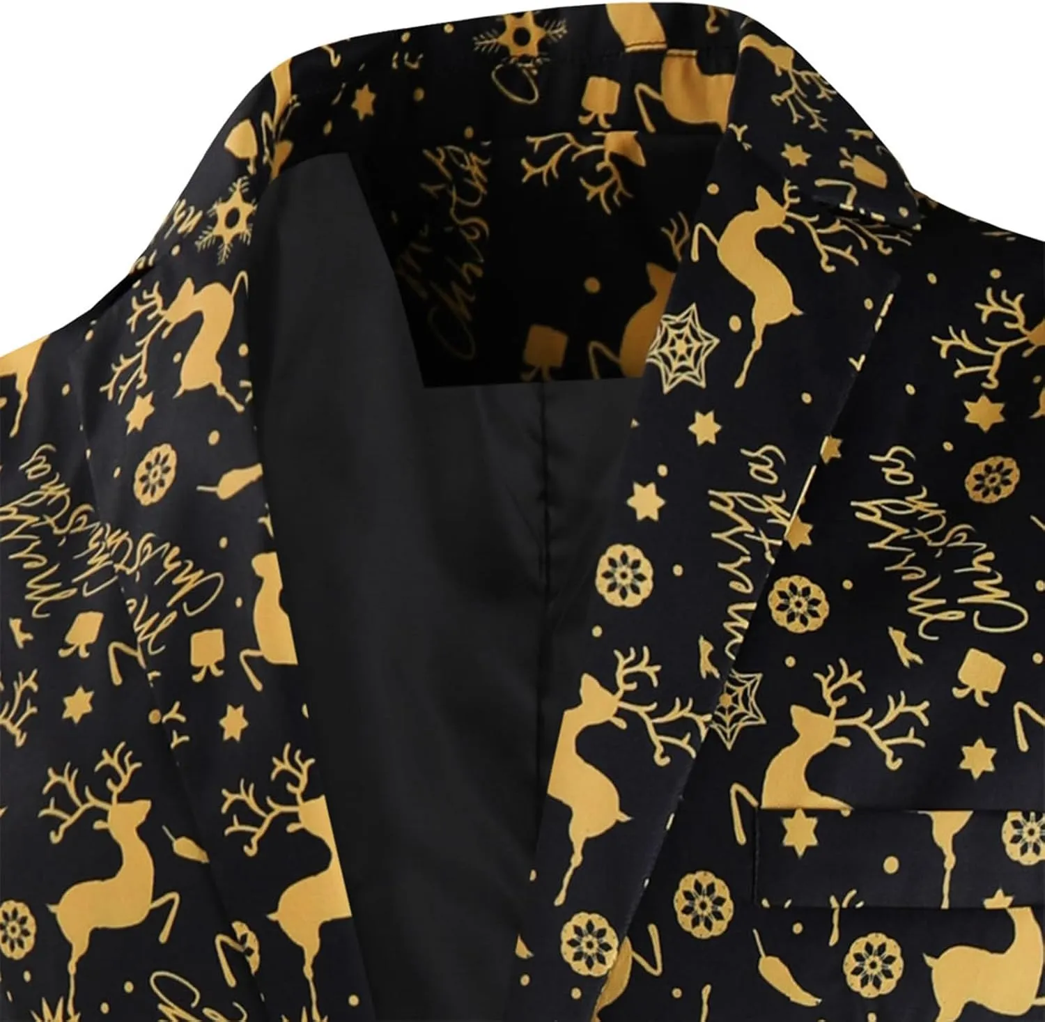 Mens Ugly Christmas Blazer Coats Lapel Party Jacket Xmas Tuxedo Jacket for Prom Wedding