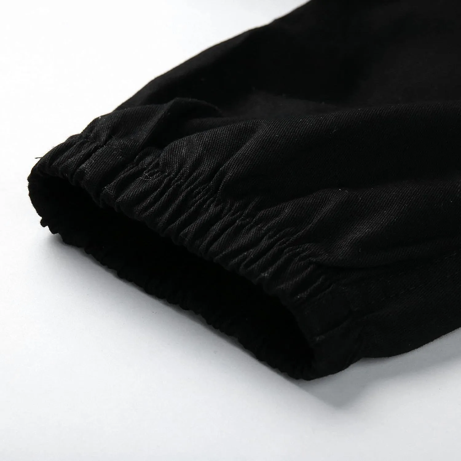 Mens Workout Cargo Sweatpants Heavyweight Fleece Cargo Sweatpants Stretch Elastic Waist Baggy Workout Jogger Pants