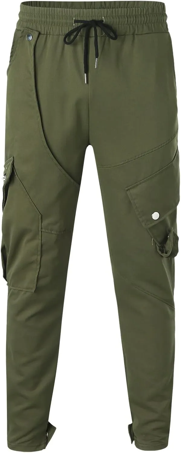 Mens Workout Cargo Sweatpants Men's Winter Fleece Pants Sherpa Lined Warm Sweatpants Active Running Jogger Outdoor