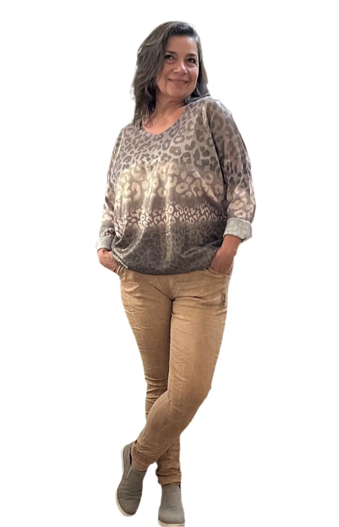 Mineral washed warm honey Italian Magic Pants
