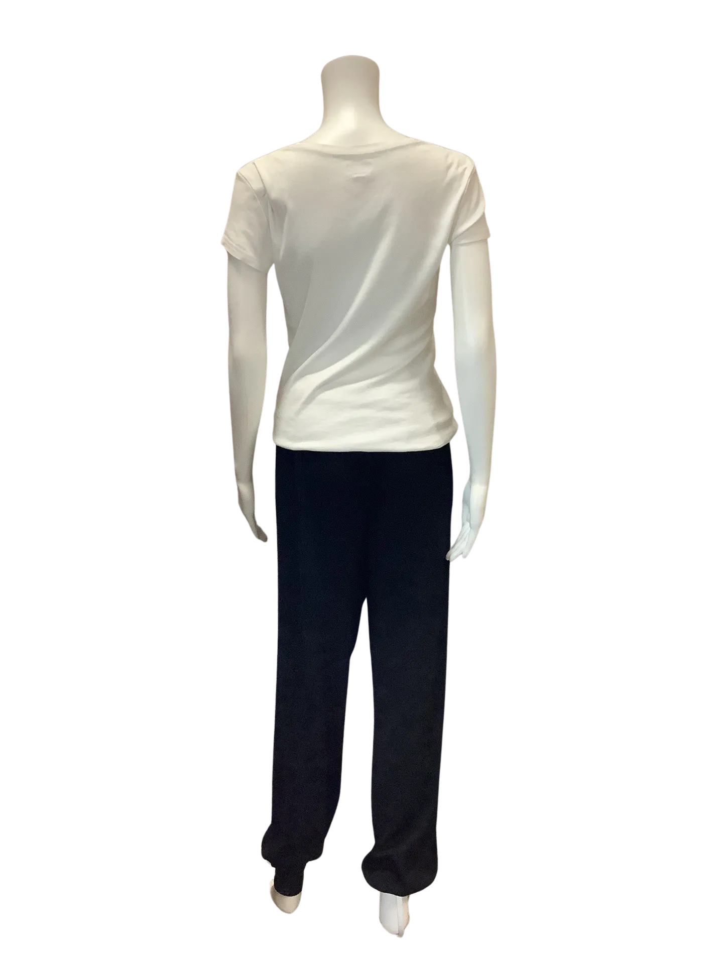 Ming Wang Women's Jogger Pant Black Pull On Knit Size: L