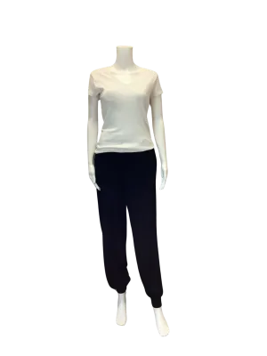 Ming Wang Women's Jogger Pant Black Pull On Knit Size: L
