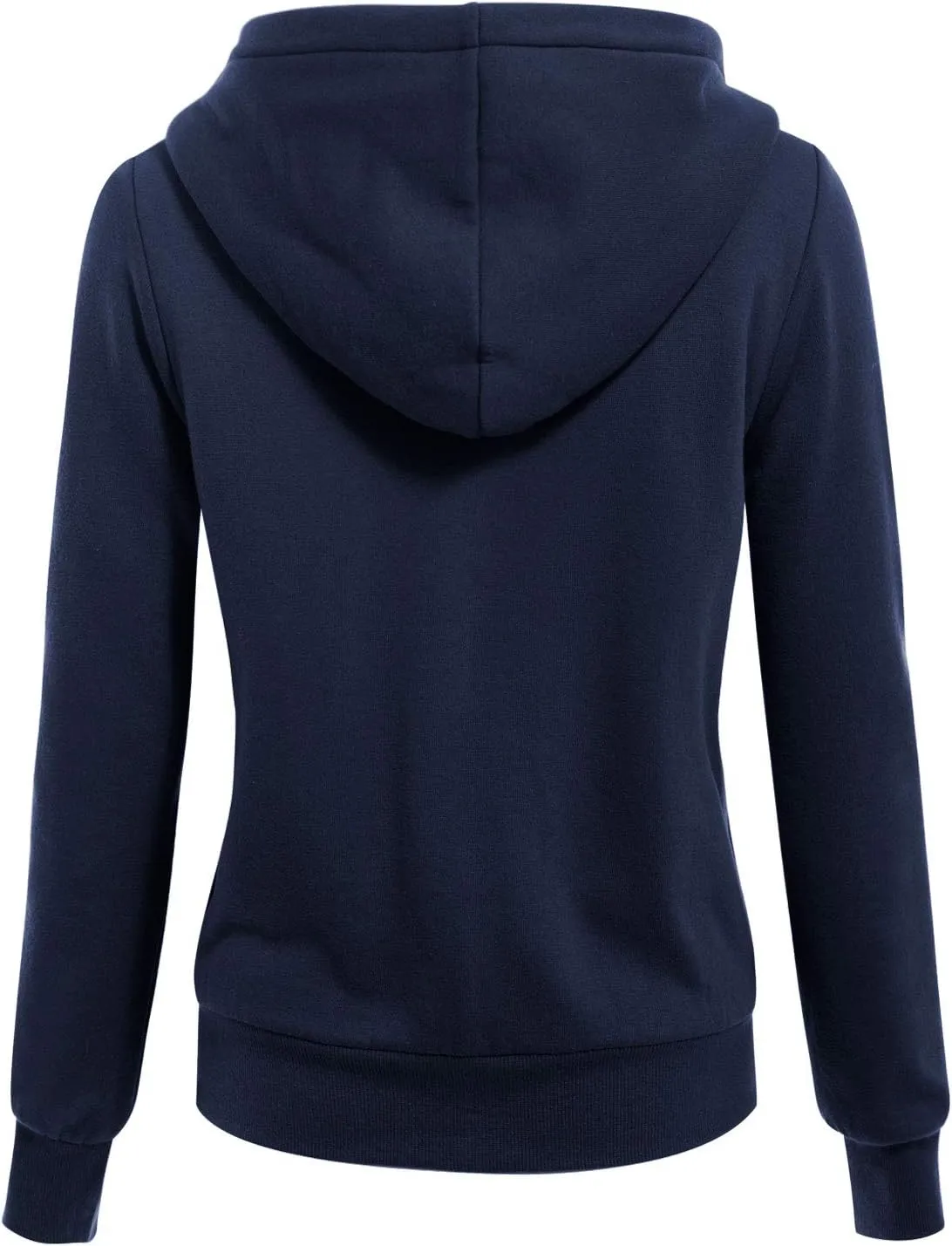 MixMatchy Women's Casual Basic Sherpa-Lined Fleece Full Zip Up Cozy Hooded Sweatshirt Jacket