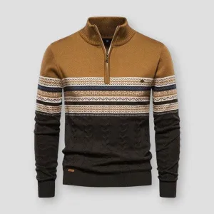 Moon Madrid Frisco Knitted Ethnic Turtleneck Sweater