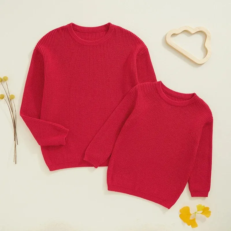 Mother and Me Matching Knitted Sweaters