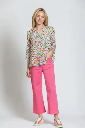 MULTI VNECK TOP WITH TASSEL