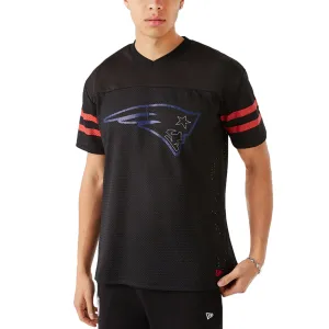 New Era Mens New England Patriots Logo Outline NFL T-Shirt - Black