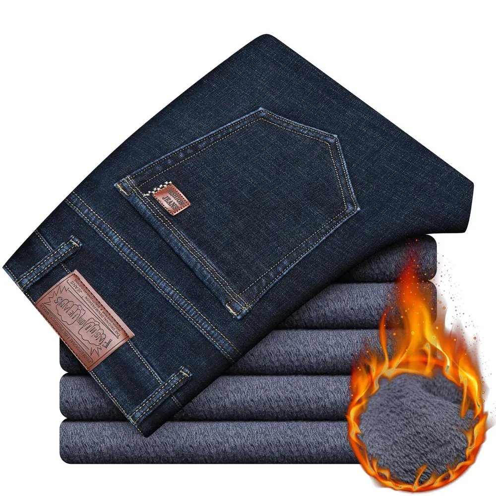 New Men's Warm  Denim Jeans.