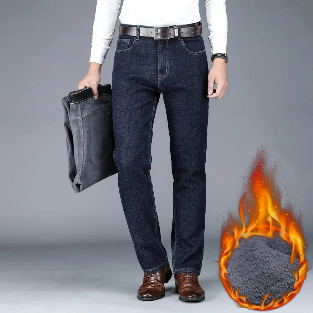 New Men's Warm  Denim Jeans.