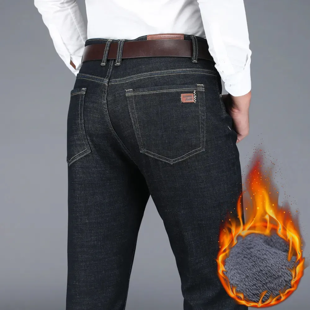New Men's Warm  Denim Jeans.
