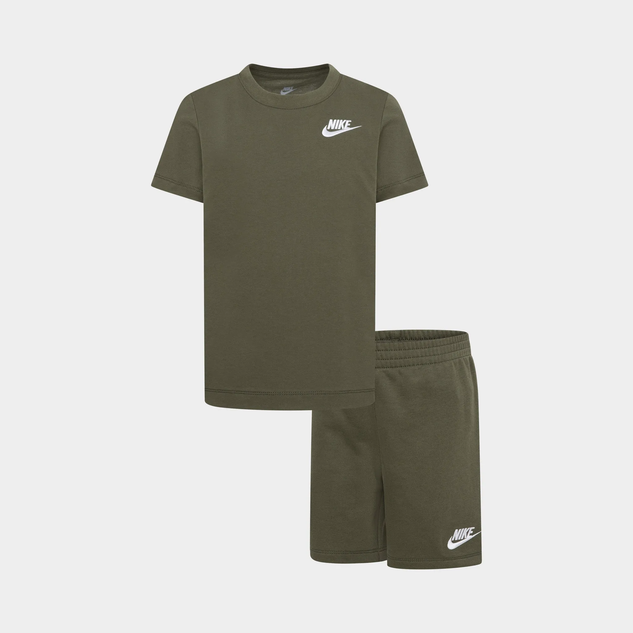Nike Children's Club T-Shirt & Shorts Set / Medium Olive