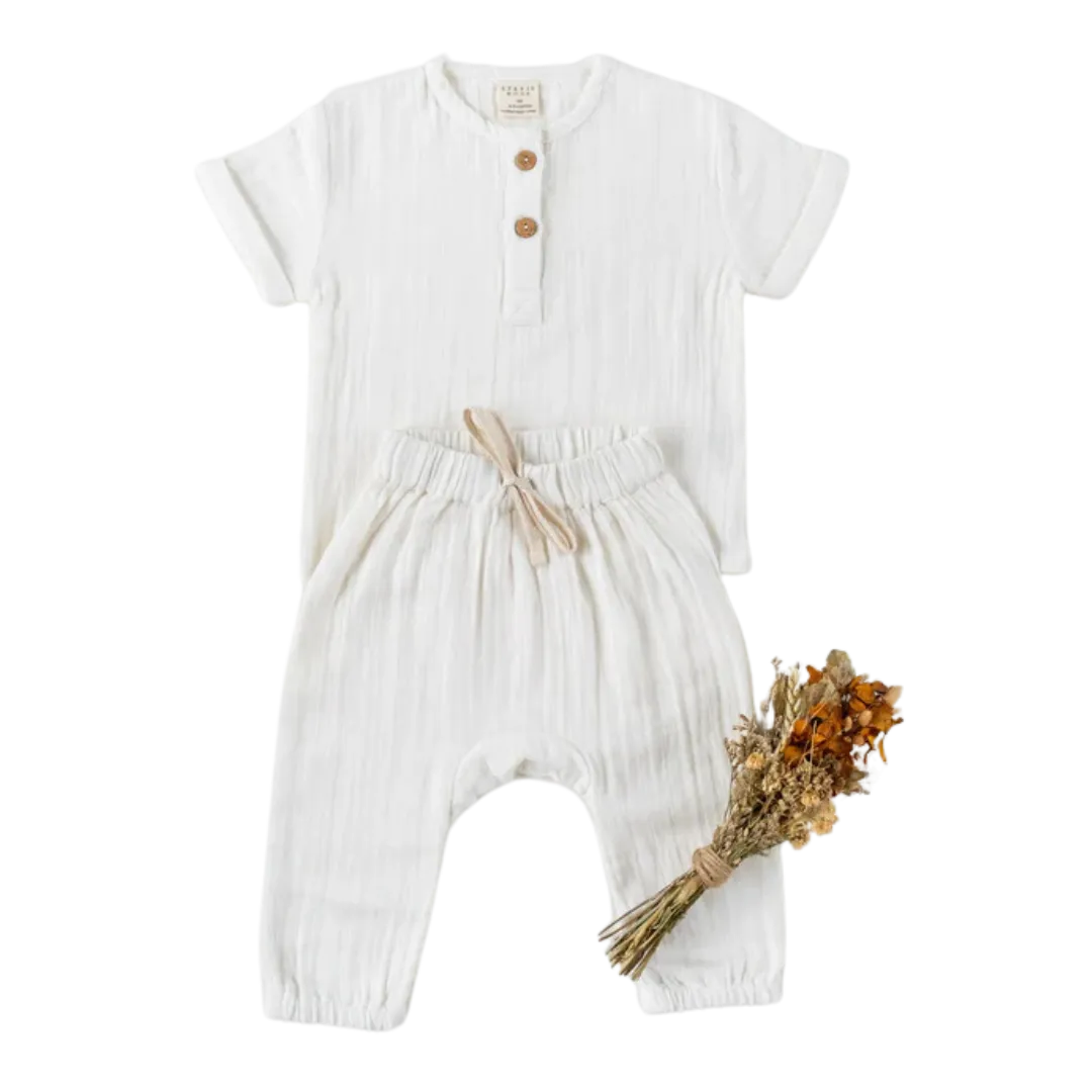 Organic Cotton Teddy T-Shirt - White