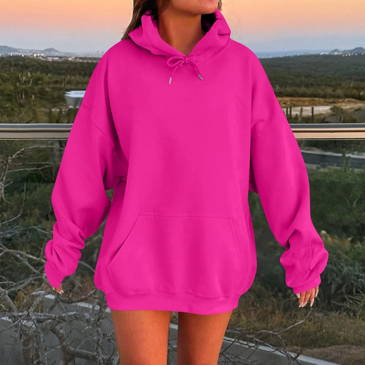 Oversized Hoodies for Women Trendy Long Sleeve Fleece Plus Size Sweatshirts Comfy Cute Sweatshirt Pullover Sweater