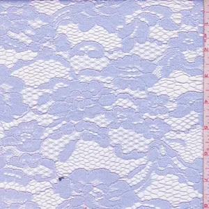 Pale Lavender Floral Lace Fabric