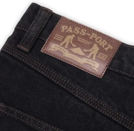 Passport Workers Club R44 Jean Shorts / Washed Black