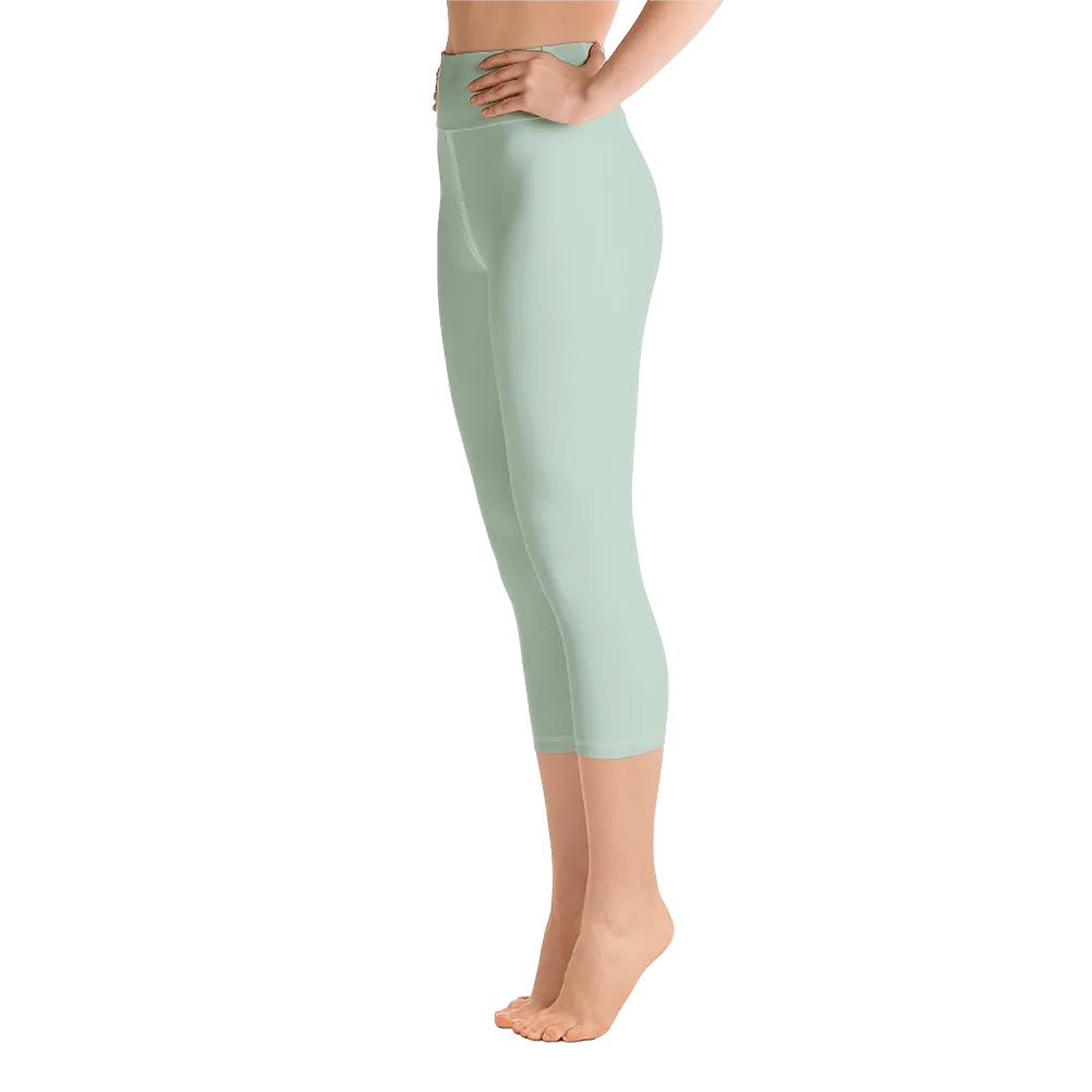 Pastel Green Capri Yoga Pants