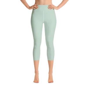 Pastel Green Capri Yoga Pants