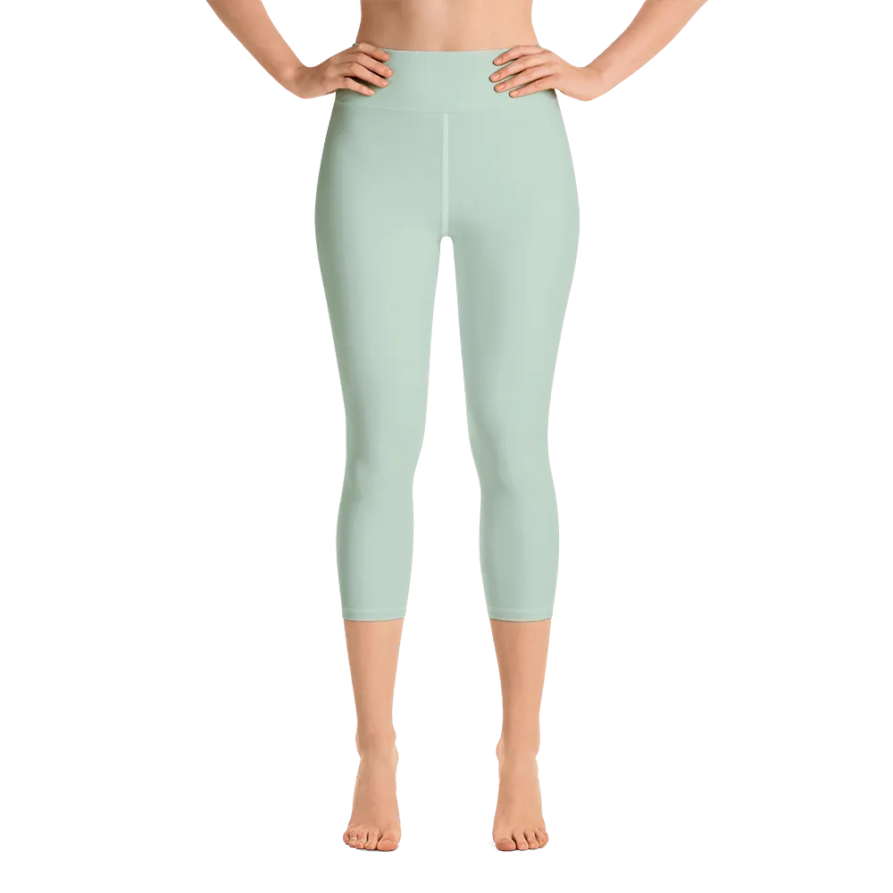 Pastel Green Capri Yoga Pants