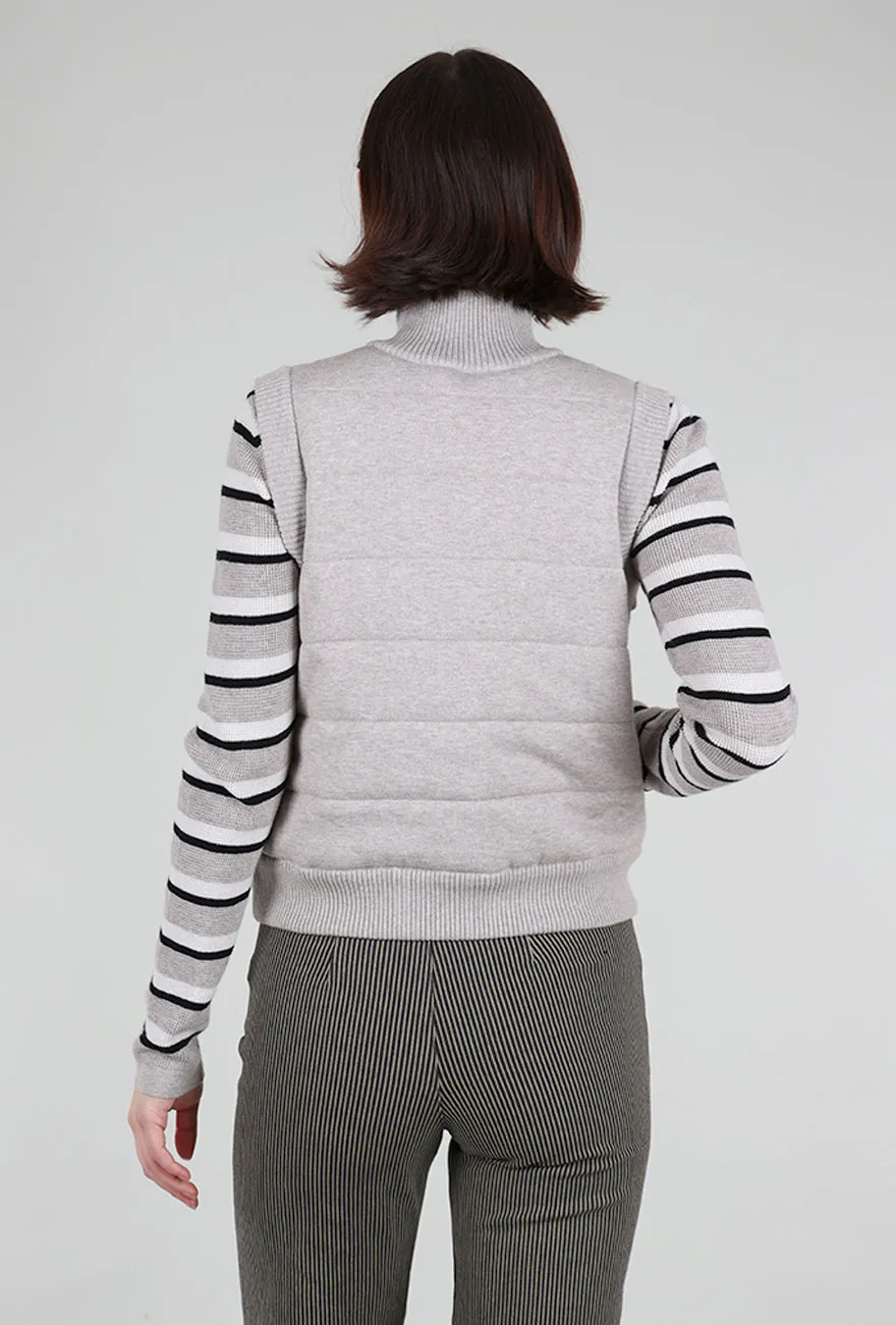 Quilted Zip Vest, Pebble