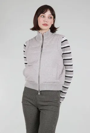 Quilted Zip Vest, Pebble