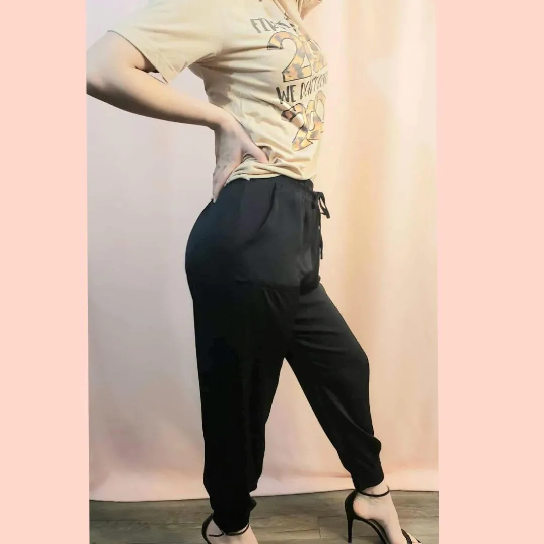 "The Shanimal" (Black) Satin Jogger