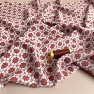 REMNANT 0.43 Metre - Sienna Tiles Viscose Fabric