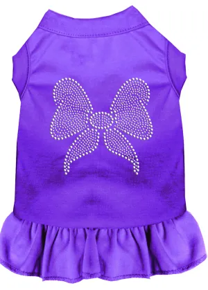 Rhinestone Bow Dress Purple Xxl