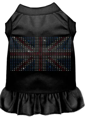 Rhinestone British Flag Dress Black 4x